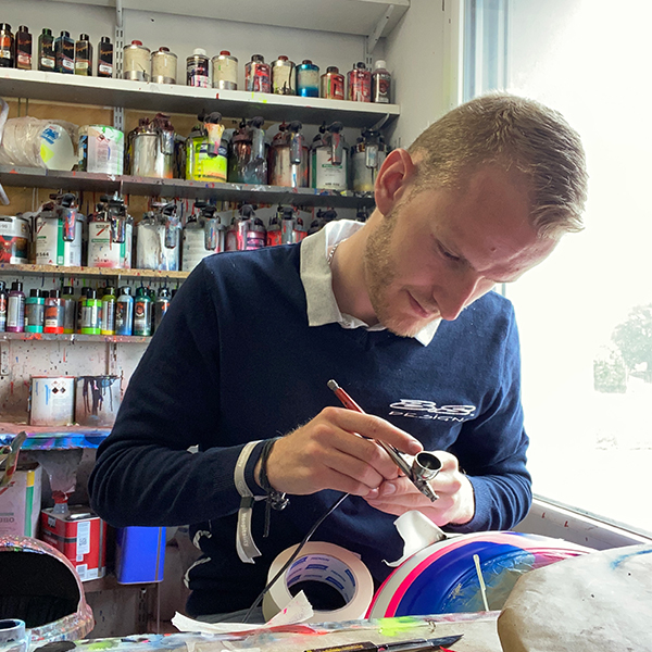ThomasDarbonville-BSDesigns Thomas Helmet designer BS Designs Peinture personalisée sur casque fait main France